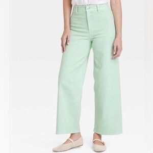 NWT Size 10 Regular Universal Thread High-Rise Sailor Wide Leg Mint Color Jeans